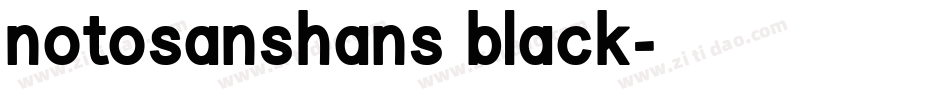 notosanshans black字体转换
